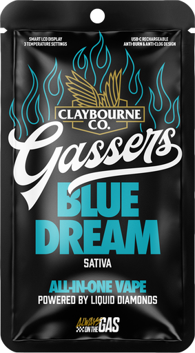 Claybourne Gassers Blue Dream Liquid Diamonds 0.95g Disposable Vape