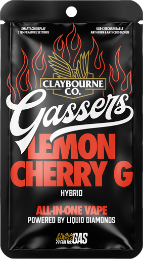 Claybourne Gassers Lemon Cherry G Liquid Diamonds 0.95g Disposable Vape