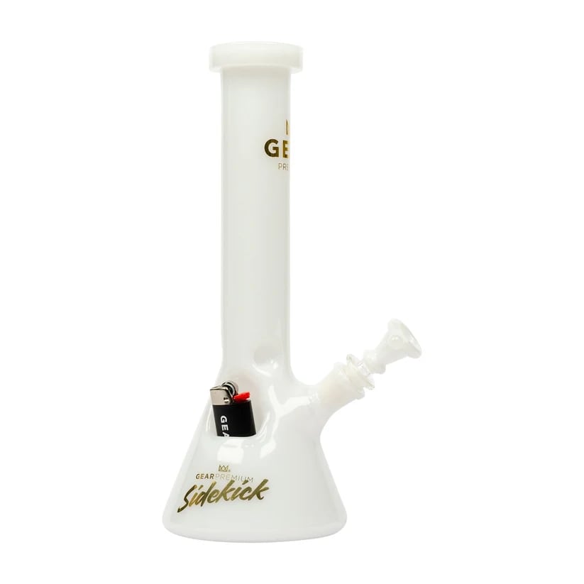 12" Sidekick Water Pipe White
