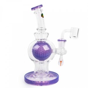 7" Aquatex Ball Rig W/ Mushroom Marble Purple
